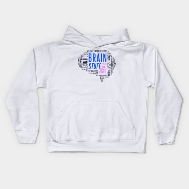 Brain Stuff Calligram v2 Kids Hoodie by BrainStuff